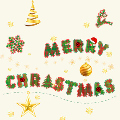 Dây Treo Chữ Merry Christmas Trang Trí Giáng Sinh