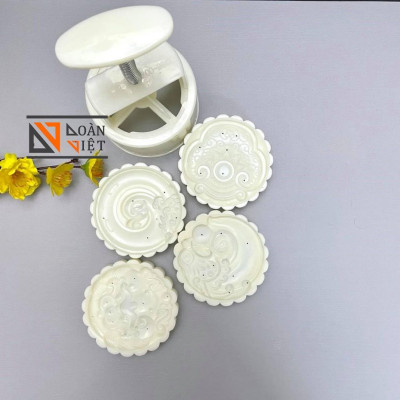 Khuôn Trung Thu 4 mặt HOA VĂN hình CHIM PHƯỢNG HOÀNG LỬA. Dụng cụ làm bánh tạo hình 3D Sắc Nét - 200gr - > 250gr. Chuyên