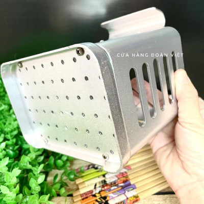 Ống vắt đũa muỗng, ống đựng đũa muỗng tiện lợi 2 ngăn - Nhôm dày C.Lượng 15cm, nặng 400g. Chuyên phục vụ Sp Gia dụng, Kh