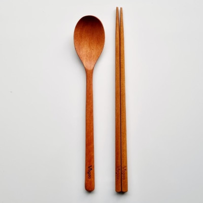 Bộ Muỗng Đũa Gỗ Xuất Nhật, Hàn - VAGOO - Làm Thủ Công Chống Thấm Chống Ẩm Mốc An Toàn Cho Sức Khoẻ