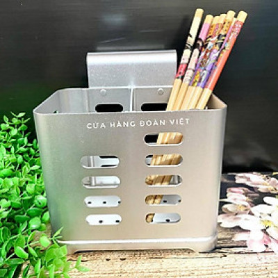 Ống vắt đũa muỗng, ống đựng đũa muỗng tiện lợi 2 ngăn - Nhôm dày C.Lượng 15cm, nặng 400g. Chuyên phục vụ Sp Gia dụng, Kh