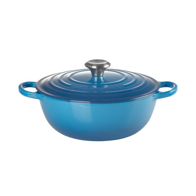 Nồi gang Le Creuset La Marmite,schwarzes Interieur 26cm Marseille Blau Hàng Chính Hãng