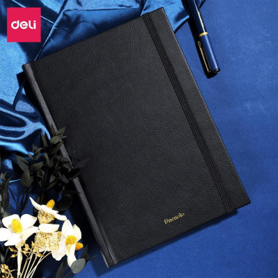 Sổ Tay Bìa Da A5 B5 160gsm 80 Trang Cao Cấp BST Finenolo Deli - Chống Nước Làm Quà Tặng Sang Trọng - Phù Hợp Làm Sổ Kế Hoạch Planner, Nhật Kí, Tập Vở Ghi Chép Bullet Journal - EC284 / EC285