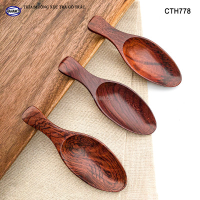 Muỗng xúc trà gỗ trắc siêu sạch (HAHANCO) Hữu dụng cho bạn mỗi khi thưởng trà - CTH778