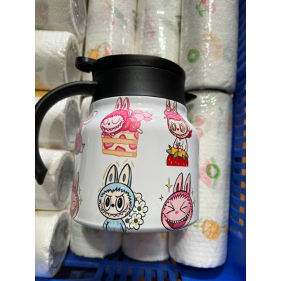 Ấm pha trà giữ nhiệt inox 800ml  Linh Chi Bedding họa tiết LaBuBu hình ngộ nghĩnh đáng yêu cho bé