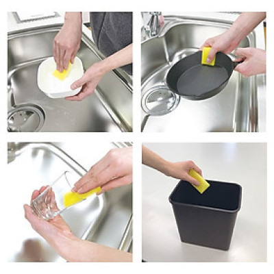 Set 02 miếng mút xốp nhà bếp Kokubo Pikatto - Hàng Nội Địa Nhật Bản