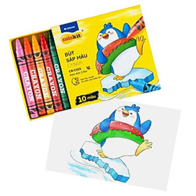 Bộ 3 Bút Sáp Màu Colokit CR-C015 - 10 Màu