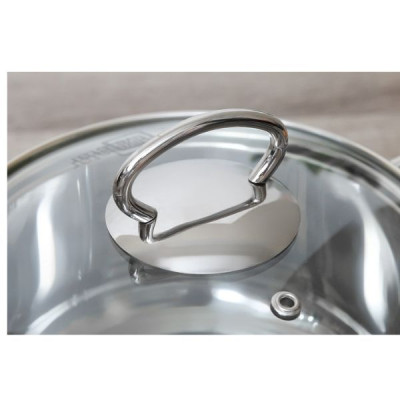 Nồi inox Fivestar 3 đáy từ Sanwich 26cm nắp kính