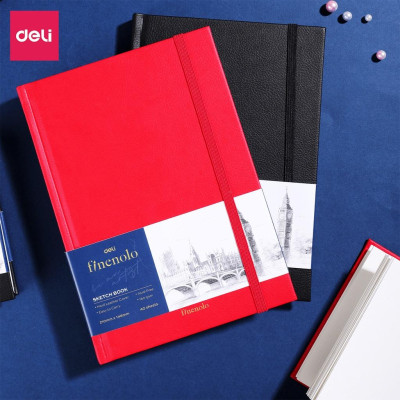 Sổ Tay Bìa Da A5 B5 160gsm 80 Trang Cao Cấp BST Finenolo Deli - Chống Nước Làm Quà Tặng Sang Trọng - Phù Hợp Làm Sổ Kế Hoạch Planner, Nhật Kí, Tập Vở Ghi Chép Bullet Journal - EC284 / EC285