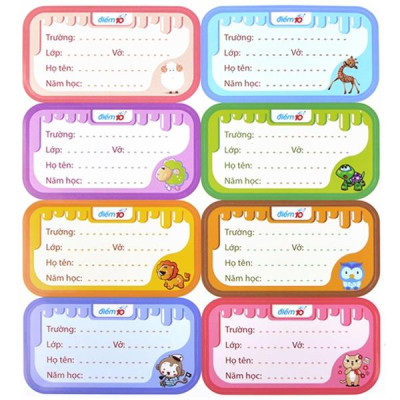 Xấp 40 Nhãn Vở Thiên Long TP-NBl03