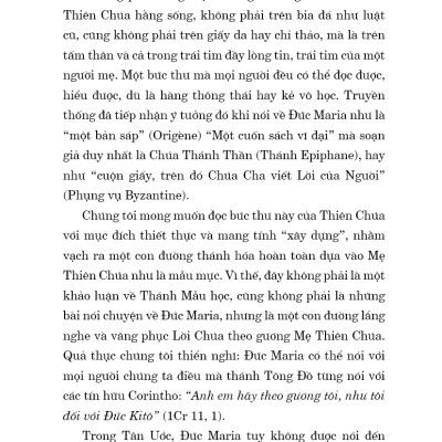 ĐỨC MARIA - TẤM GƯƠNG CHO GIÁO HỘI