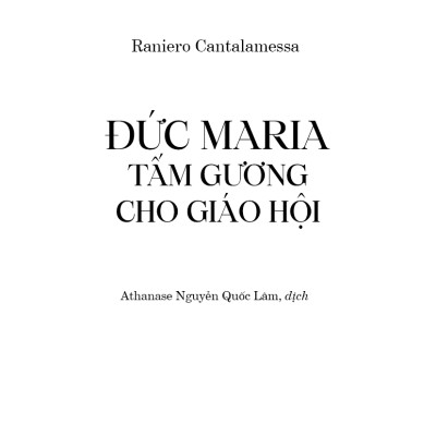 ĐỨC MARIA - TẤM GƯƠNG CHO GIÁO HỘI