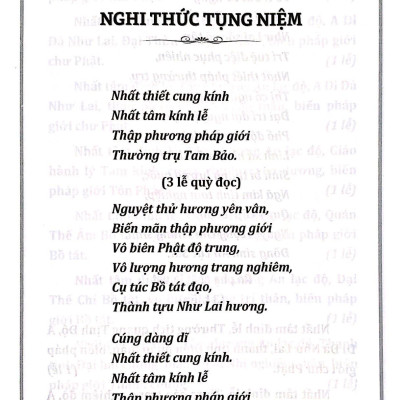 Chư Kinh Nhật Tụng