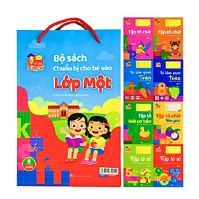 Chuẩn Bị Cho Bé Vào Lớp Một (Túi 8 Cuốn) - Bản Quyền
