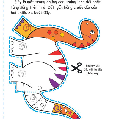 Cắt, Gấp, Tô Màu - Thế Giới Khủng Long