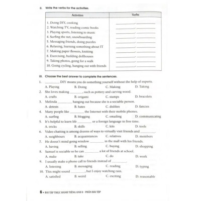 Bài Tập Thực Hành Tiếng Anh 8 (Có Đáp Án - Dùng kèm SGK Tiếng Anh 8 Global Success)