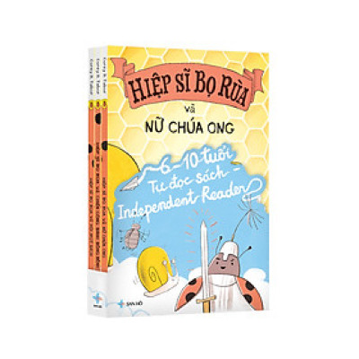 Sách cho bé 6-10 tuổi – Bộ Hiệp Sĩ Bọ Rùa (bộ 3 cuốn) | Tặng thiệp Podcard và Đèn lồng thủ công sáng tạo