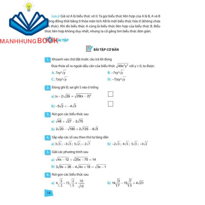 Sách: Rèn Kĩ Năng Học Tốt Toán Lớp 9 - Hỗ Trợ Phát Triển Năng Lực Giải Toán