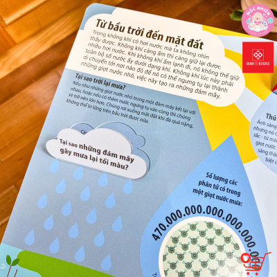 Sách - Tớ yêu khoa học - Chuyến phiêu lưu của nước và não bộ - Đa tương tác lật mở, kéo đẩy và hình dựng 3D - Đinh Tị Books