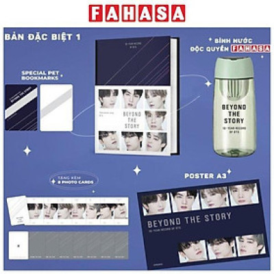 10-Year Record Of BTS - Beyond The Story - Bìa Cứng - Bản Đặc Biệt Độc Quyền - Tặng Kèm 1 PET Bookmark + 8 Photo Cards + 1 Poster A3 + 1 Bình Nước BTS 600 ml
