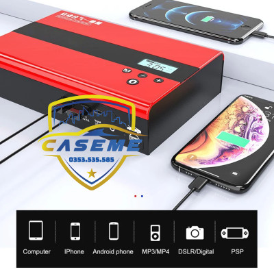 Bơm Lốp & Kích Bình Ô Tô Soulor - Pin 99.800mAh, 180W, Tự Ngắt, Đèn LED, Sạc Dự Phòng - Công Nghệ Nhật Bản - Hàng Nhập Khẩu