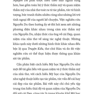 Mỹ Học Của Nguyễn Du