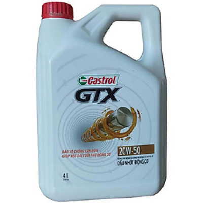 Dầu nhớt cho xe ô tô Castrol GTX 20W-50 (Can 4 Lit)