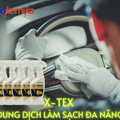 DUNG DỊCH LÀM SẠCH NỘI THẤT XE HƠI ĐA NĂNG X-TEX 600ML TRUNG TÍNH AN TOÀN CHO XE THƯƠNG HIỆU EKOKEMIKA