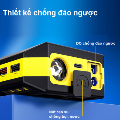 Bộ kích điện ắc quy ô tô, kiêm pin sạc dự phòng Goodyear GY-5358 dung lượng 12000mAh - Hàng Nhập Khẩu