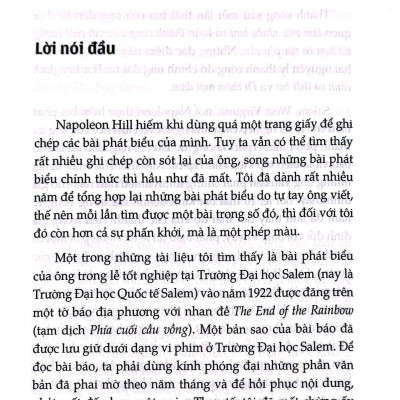 Tư Duy Làm Giàu - Những Bài Nói Chuyện Bất Hủ Của Napoleon Hill (Tái Bản)