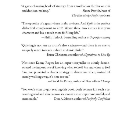 Quit: The Power Of Knowing When To Walk Away