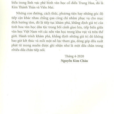 Văn Học Cổ Việt Nam Và Trung Hoa - Những Hướng Tiếp Cận