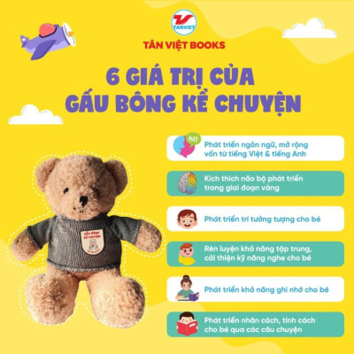 Gấu Bông Kể Chuyện Tân Việt - Kể Chuyện Song Ngữ Cho Bé - Tân Việt