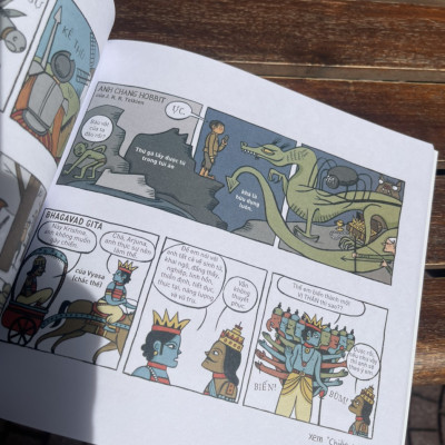 CHUYỆN DÀI THÀNH CHUYỆN NGẮN 100 tác phẩm kinh điển & nổi tiếng trong 3 khung tranh – sách tranh minh họa màu - Lisa Brown - Nhã Nam