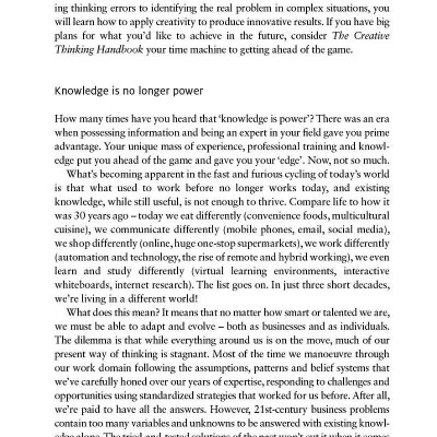 The Creative Thinking Handbook - Your Step-By-Step Guide To Problem Solving In Business