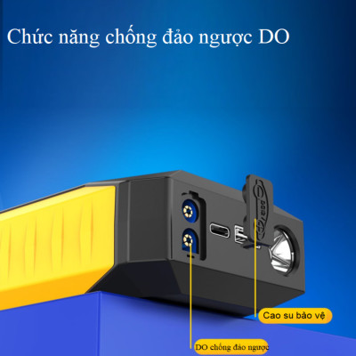 Bộ kích điện bình acquy ô tô, kích nô kiêm pin sạc dự phòng Goodyear GY-2626 - Dung lượng pin: 12000mAh - HÀNG NHẬP KHẨU