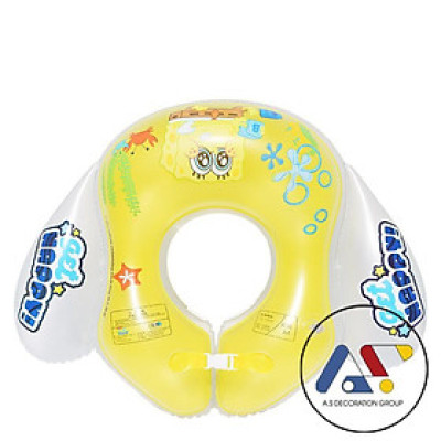 Phao Cổ Cho Bé Spongebob Kèm Bơm- Chất liệu An toán với trẻ nhỏ