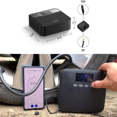 Bơm lốp ô tô Xiaomi 70mai TP03 Bơm 25L/phút - Lực bơm 160 psi - Tẩu cấp nguồn 3m bơm du lịch cho ô tô