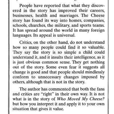 Who Moved My Cheese? - Ai Lấy Miếng Pho Mát Của Tôi