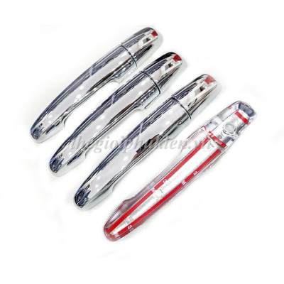Bộ ốp tay nắm cửa xe Suzuki XL7 mạ Crom - Tặng miếng dán trong suốt chống xước hõm cửa
