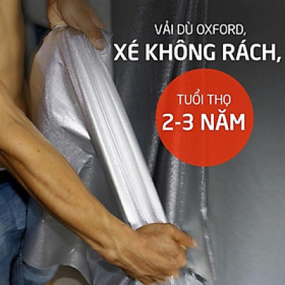 Bạt phủ xe ô tô 3 lớp thông minh cho xe AUDI A8, chất liệu vải dù oxford cao cấp, áo trùm bảo vệ xe che nắng