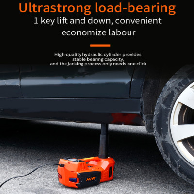 Bộ nâng kích gầm điện kiêm máy bơm lốp ô tô đa năng 2 trong 1 nhãn hiệu ROGTZ TY-155EHJ công suất 150W, dùng cho xe có trọng tải dưới 5 tấn