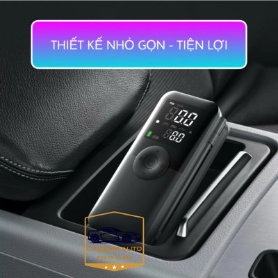 Bơm Lốp Ô Tô - Xe Máy Mini Không Dây CARSUN C3106, Pin Sạc 4000mAh, Áp Suất 150PSI, Có Đèn LED Chiếu Sáng, Đèn Cảnh Báo, Kiêm Sạc Dự Phòng Cao Cấp