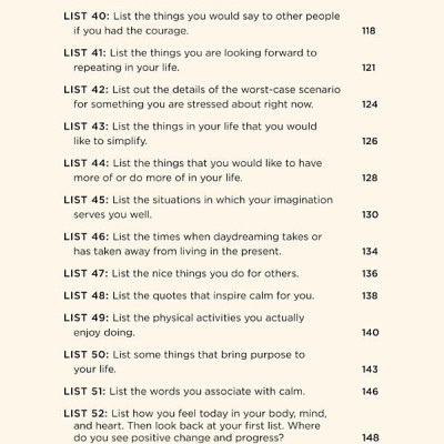 52 Lists For Calm: Journaling Inspiration For Soothing Anxiety And Creating A Peaceful Life