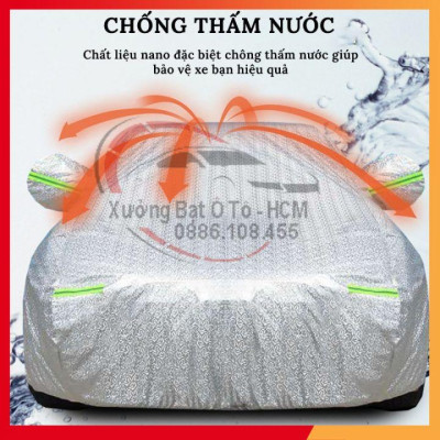 Bạt Phủ Xe Ô Tô 3 Lớp Tráng Nhôm Cao Cấp, Áo Trùm Bảo Vệ Xe TOYOTA ZACE, Bạc Phủ Trùm Bảo Vệ Che Nắng