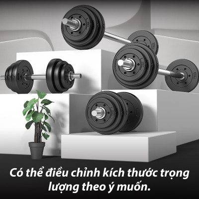 BG Bánh Tạ Nhựa 15kg  Đặc Ruột - Sẵn Kho Giao Liền  - Tạ Miếng Nhựa