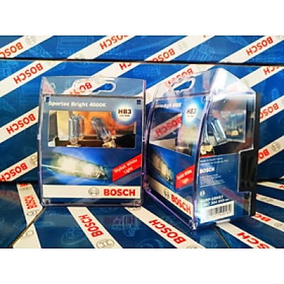 Bóng Đèn Tăng Sáng Bosch 9005 (HB3) 12V 65W Sportec Bright 4000K (Hộp 2 Bóng)