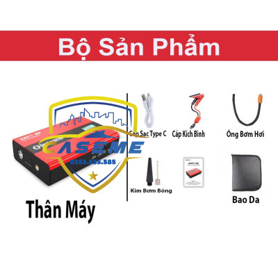 Bơm Lốp & Kích Bình Ô Tô Soulor - Pin 99.800mAh, 180W, Tự Ngắt, Đèn LED, Sạc Dự Phòng - Công Nghệ Nhật Bản - Hàng Nhập Khẩu