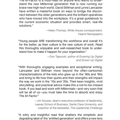 The M-Factor: How the Millennial Generation Is Rocking the Workplace