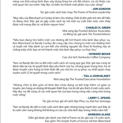 NHỮNG CHÂN LÝ ĐƠN GIẢN VỀ LÃNH ĐẠO (Simple Truths of Leadership) - Ken Blanchard và Randy Conley - Mai Chí Trung dịch - (bìa mềm)